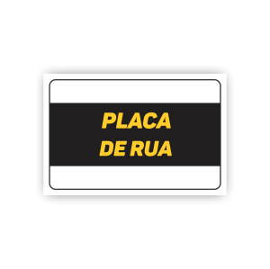 PLACA DE RUA   CORES 4x0  CORTE RETO 