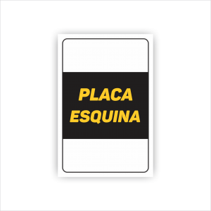 PLACA ESQUINA   CORES 4x0  CORTE RETO 